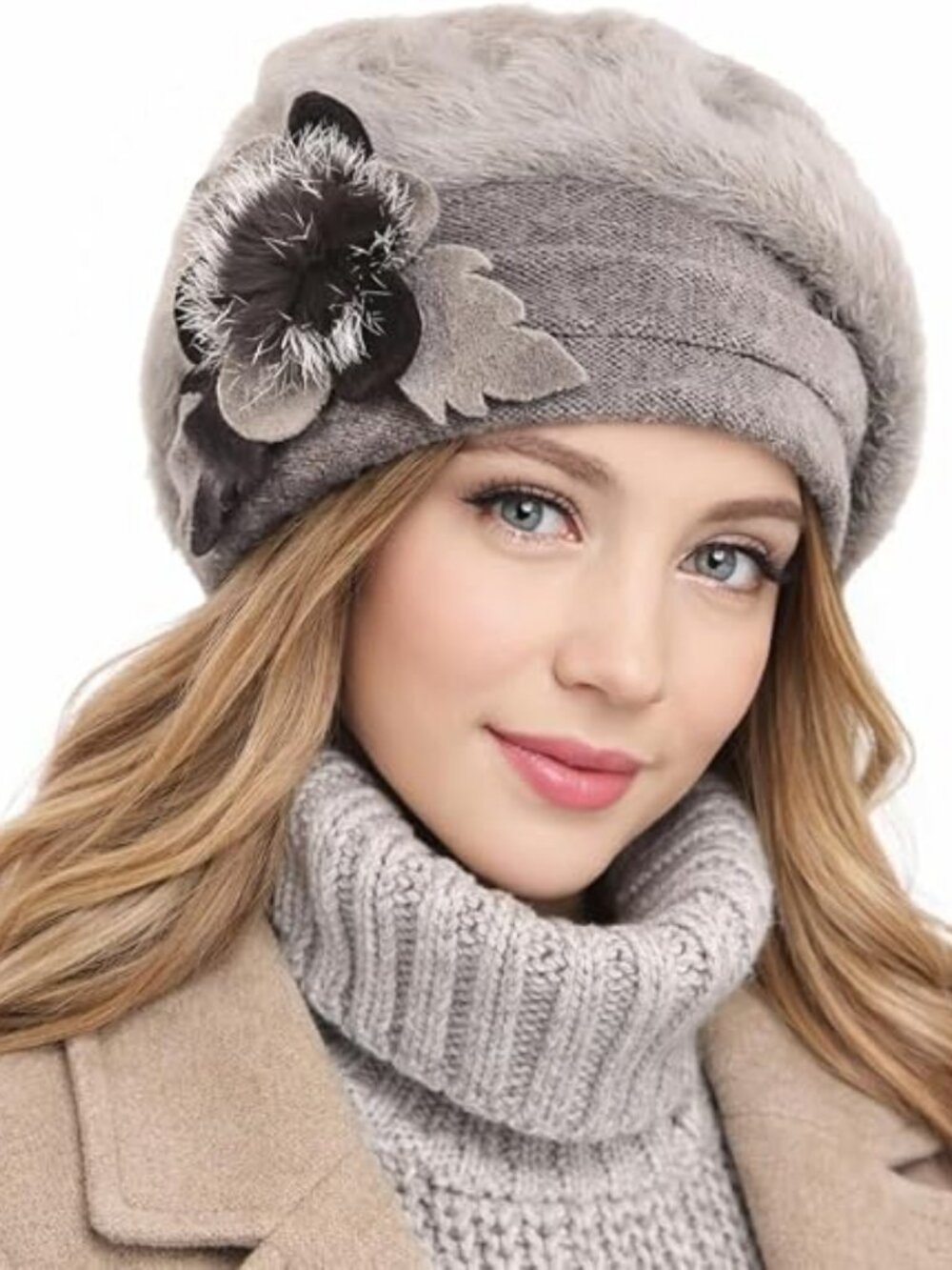 VECRY Women's 100% Wool Bucket Hat Felt Cloche Beret Dress Winter Beanie Hats